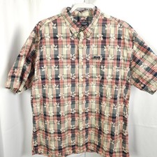 VTG Chaps Ralph Lauren Plaid Floral Button Down Shirt Mens XL