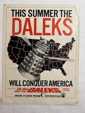 1966 Dr Who Daleks Pressbook Page Ad US Map Sci Fi Vintage Movie