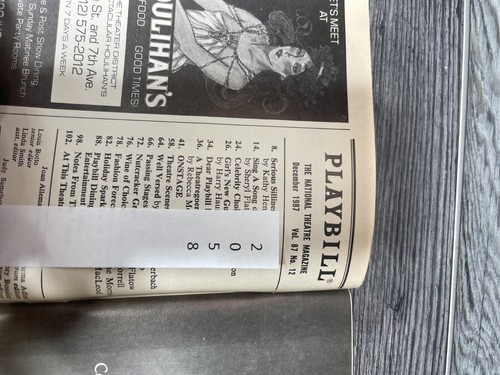 I'M NOT RAPPAPORT, PLAYBILL, DECEMBER 1987, THE BOOTH THEATRE - Picture 2 of 7