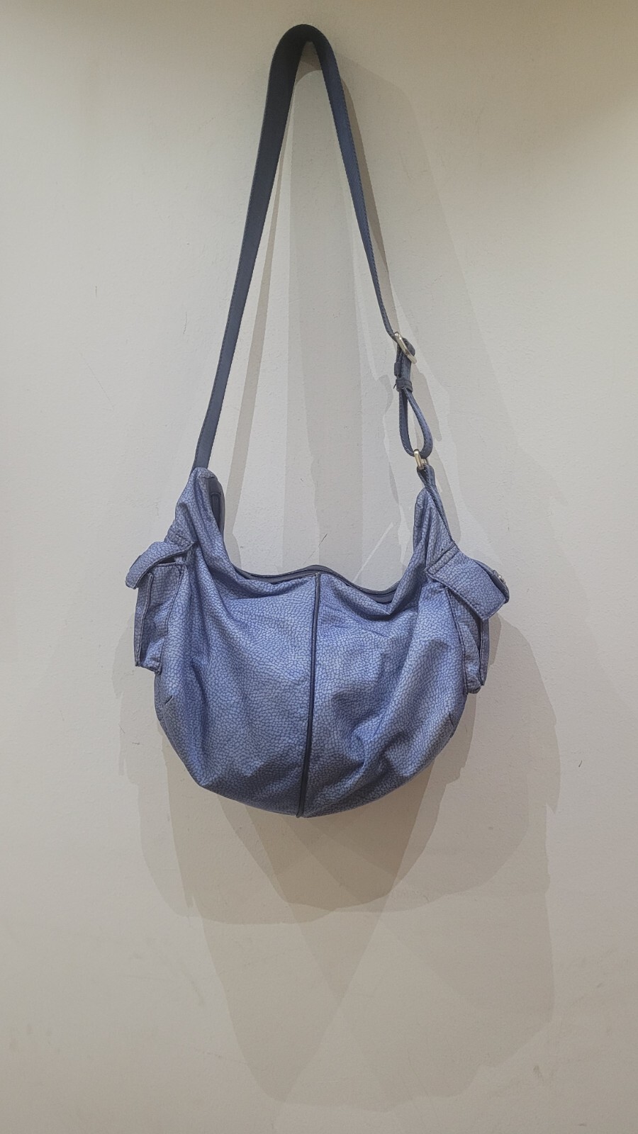 Borbonese Borsa a spalla tracolla tote bag azzurra