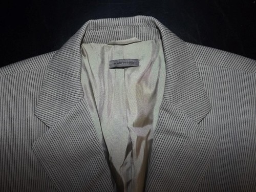 Vestimenta Fatto A Mano 46L Brown Ribbed Wool Three-Button Closure Sport Coat - Picture 7 of 7
