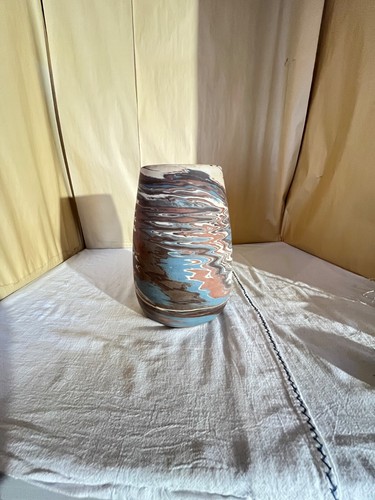 Niloak Mission Swirl Art Pottery Lg Vase-1st Art Mark Arts & Crafts-Benton AR - Imagen 4 de 14