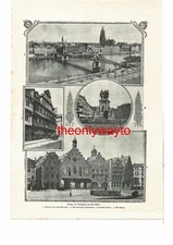 Frankfurt, (4 Views), Germany, Book Illustration (Print), c 1907