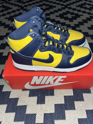 Mens 11 2020 Nike Dunk High SP Michigan Varsity Maize Midnight