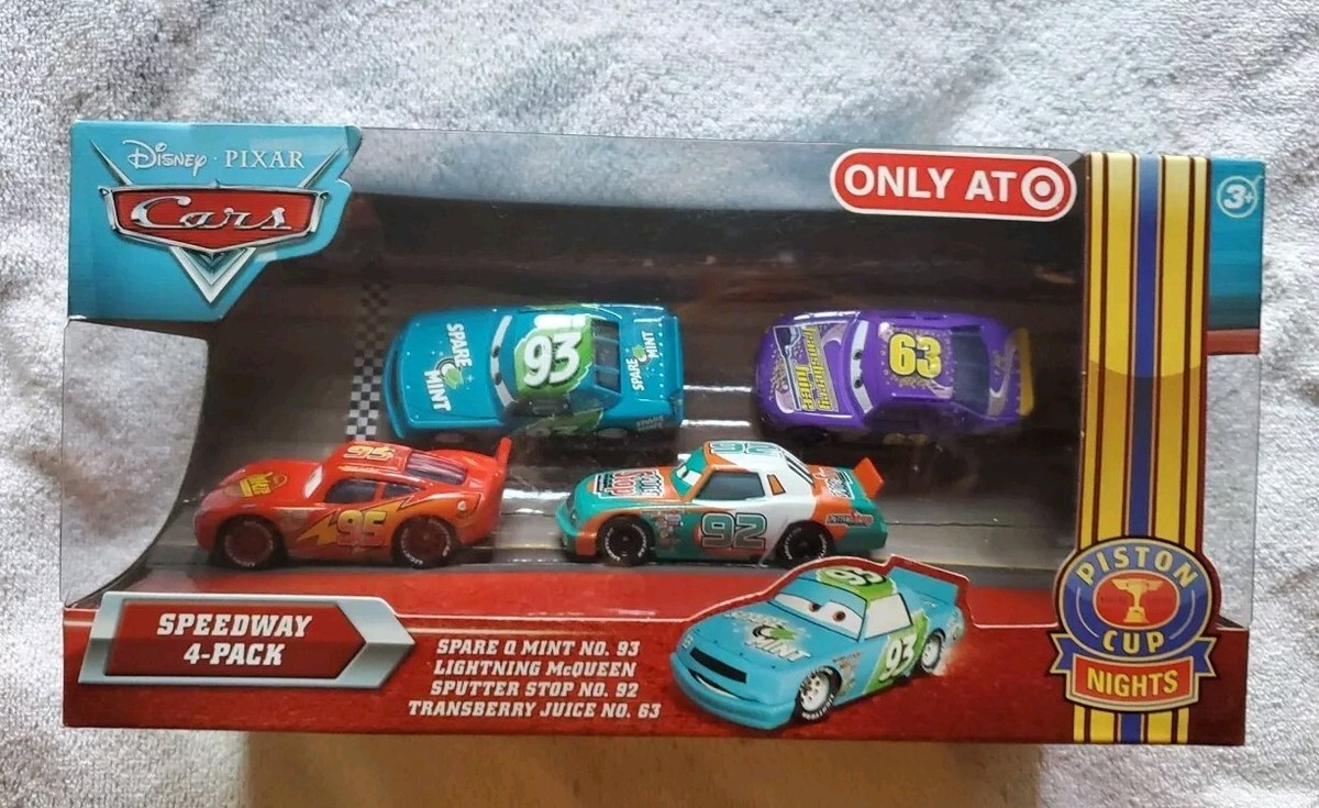 Disney Cars Skyline SPARE O MINT MCQUEEN SPUTTER TRANSBERRY 4 Pack