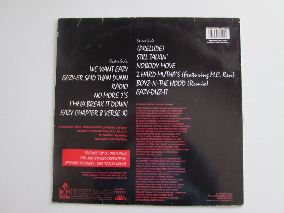 Eazy-E - Eazy-Duz-It Vinyl LP Schallplatte - Bild 2 von 3