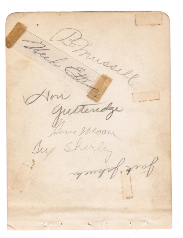 Signed Album Sheet-Jakuski-Shirley-Gene Moore-Mussill-Etten-Gutteridge