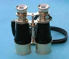 Nautical Solid Brass Leather Marine Maritime Antique Binocular Pirate Spyglass