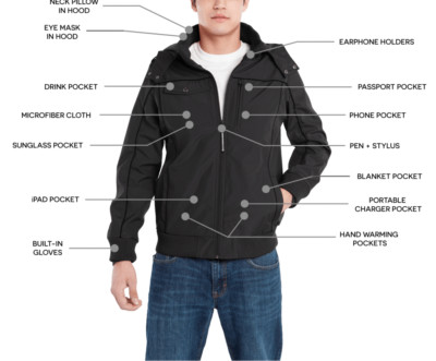 New BAUBAX Men's Black Bomber Jacket- Choice of Size