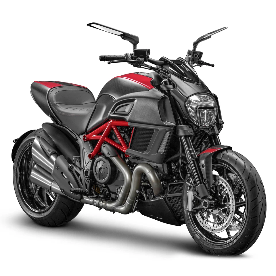 Espejos retrovisores laterales para Ducati Diavel 1260 Diavel 1260 S 2019-2023 ala de viento Foto 2 de 4