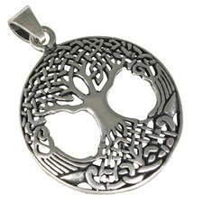 Baum des Lebens Anhänger Silber 925 Weltenbaum Kelten Lebensbaum Yggdrasil b240