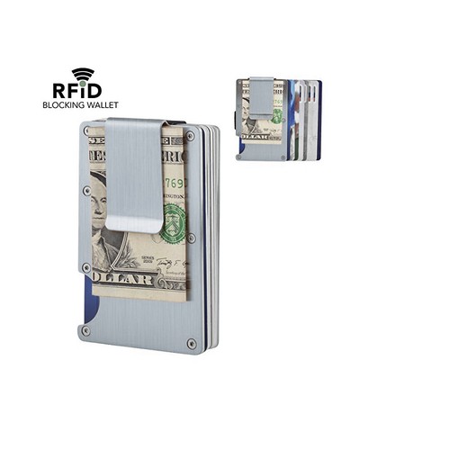 Slim Metal Credit Card Holder RFID Blocking Metal Money Clip Purse Wallet - Picture 20 of 31