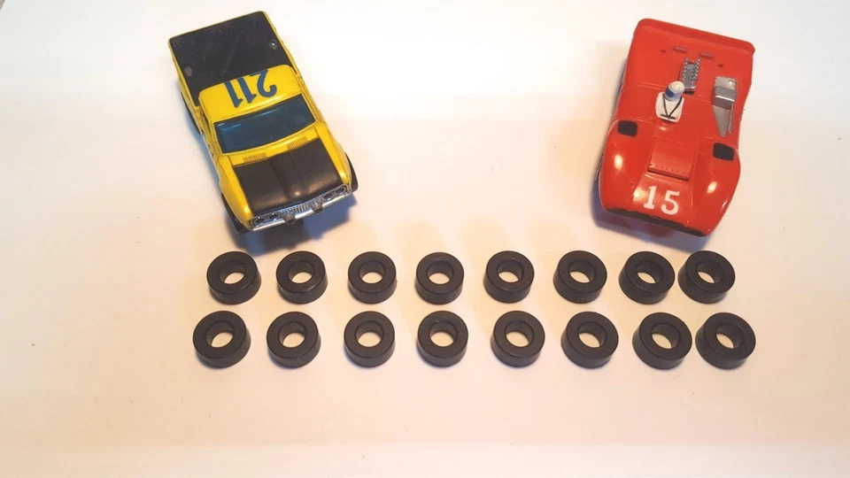 .474 8 Pares Negro AFX Magnatraction HO SLOT CAR Silicona Rendimiento Neumáticos C2 Foto 2 de 2