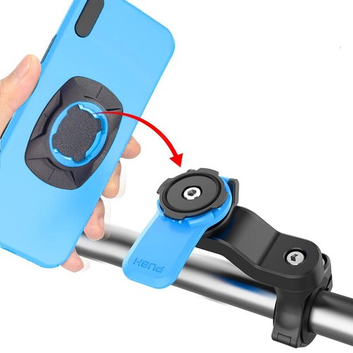 NEW Quad Lock Anti Vibration Handlebar Mount Motorcycle Bicycle Phone Holder Kit - Photo 6 sur 15