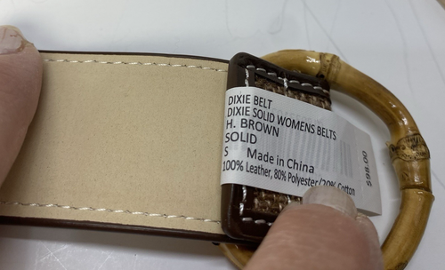 J. Mclaughlin Womens SMALL Dixie Belt - H. Brown Leather Polyester Cotton - Picture 10 of 13