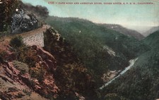 1915 Cape Horn & American River, S.F.R.R. California Postcard Image-