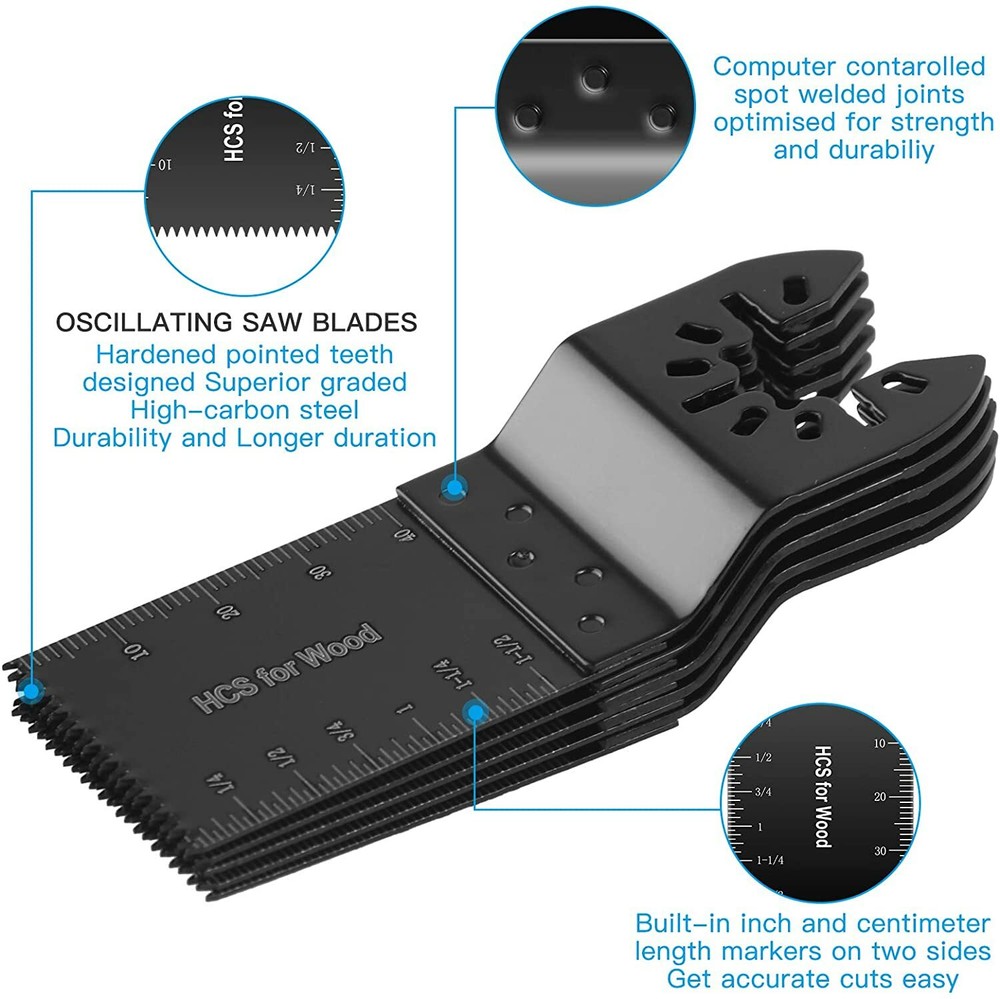 20Pcs Oscillating Multi Tool saw blades Wood Metal Cut Cutter For Dewalt Fein
