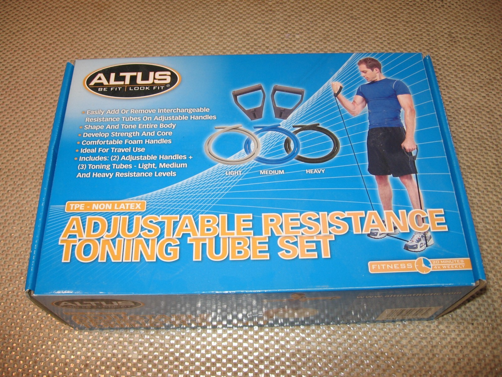 Altus Adjustable Resistance Toning Tube Set Non Latex New in Box