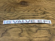 16 Valve EFI Toyota Starlet Corolla Carina Rear Window Sticker - Silver