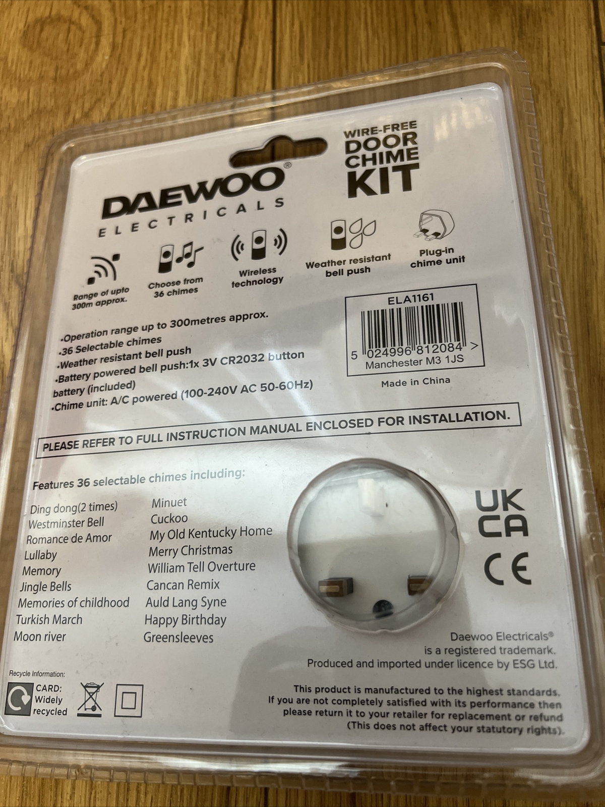  WireFree Door Chime Kit (ELA1161) Daewoo *new* eBay