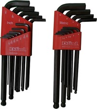 Eklind Tool 13221 Ball-Hex L-Key allen wrench Combo- Inch/Metric MADE IN AMERICA
