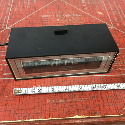 Vintage GE General Electric Black Mid Century Modern Atomic Flip
