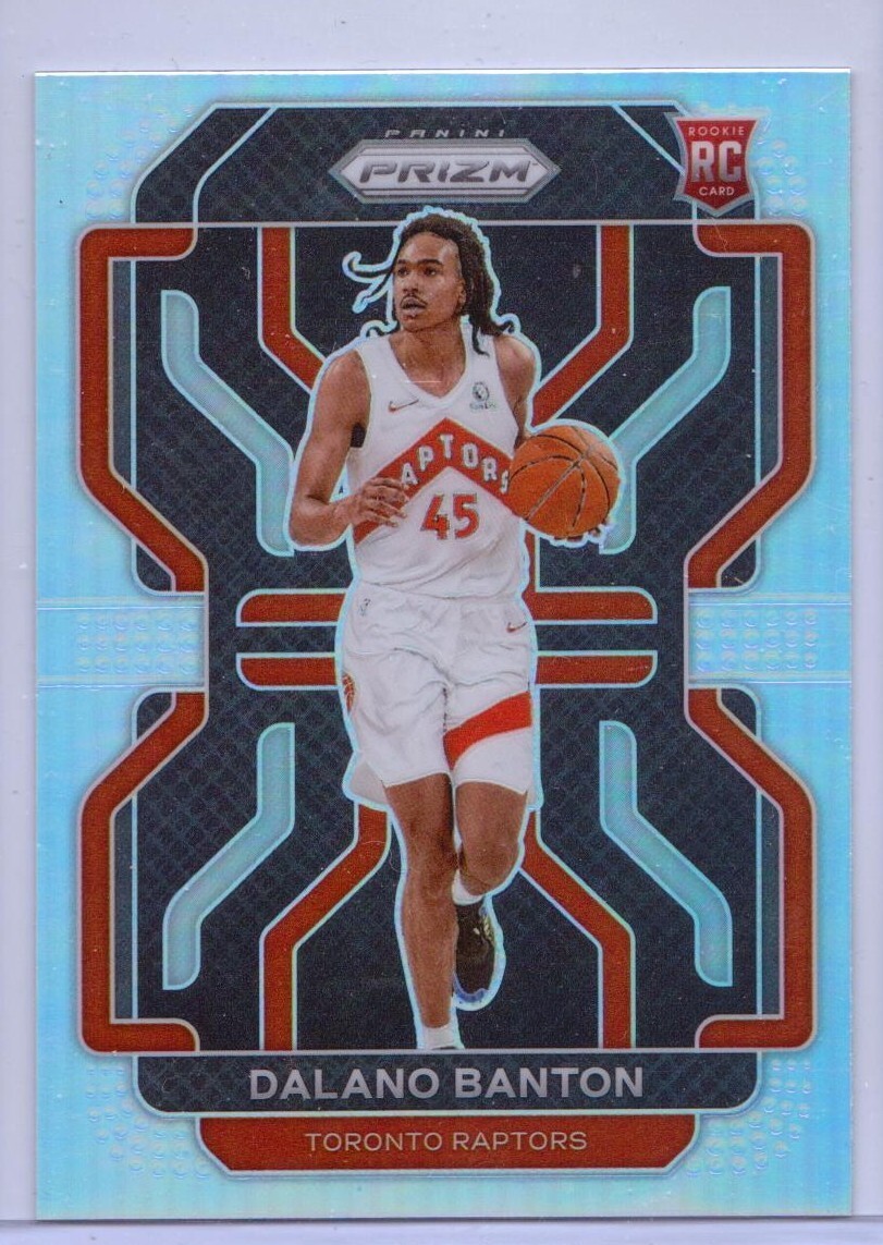 2021-22 Panini Prizm Silver Prizm #328 Dalano Banton RC - Toronto Raptors