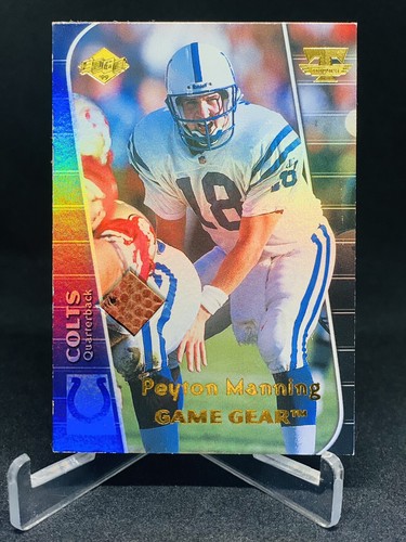 1999 Collectors Edge Triumph Peyton Manning Game Gear Game Used Ball Relic Colts - Bild 1 von 2