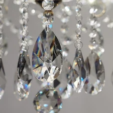 Pack Of 24 Teardrop Chandelier Prisms Candle Chandelier Crystal Pendants Glass