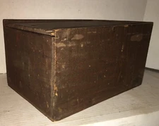 ANTIQUE SLIDE LID CANDLE Box DOCUMENT BOX OLD PAINT Dry Finish