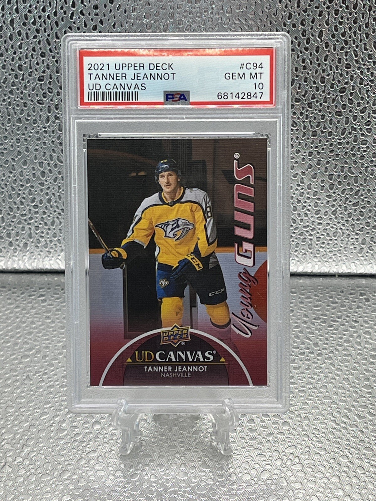 2021 Series 1 UD Canvas Young Guns Tanner Jeannot #C94 PSA 10 GEM MT Rookie RC