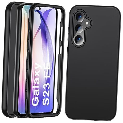 for Samsung Galaxy S23 FE Case Case with Built-in Samsung S23 FE Black-S23 FE