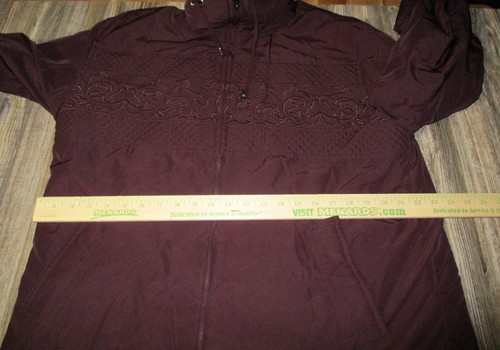 Innovations by Izzi Plum Purple Quilted Embroidered Jacket Womens Sz Medium Vtg - Picture 8 of 14
