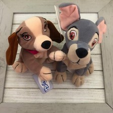 Lady and the Tramp Bean Bag Plush Set Disney Store NEW w/ tags