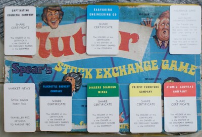 Flatter. Die Börse Brettspiel. 1971. Ersatzkarten