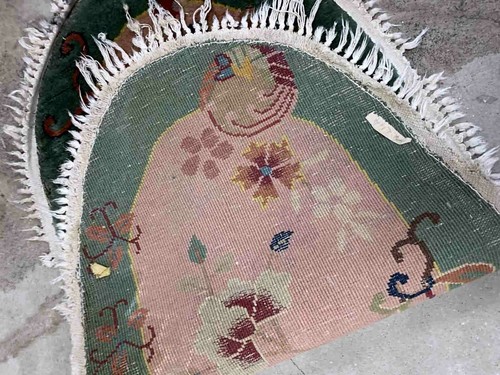 Alfombra antiguo Chino Art Deco hecho a mano 64cm x 120cm 1920s - 1B928 - Picture 2 of 6