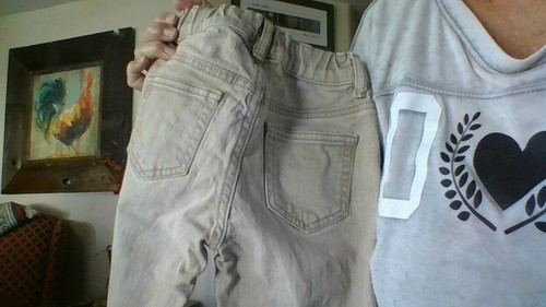 Gap Boys sz 5 Regular Tan Denim Stretch Original Jeans Interior Adjusters Zip Up - Picture 7 of 8