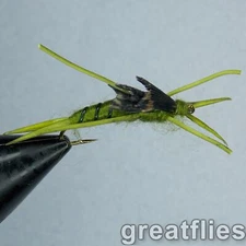 1 dozen (12) - Kaufmann's Stonefly Nymph - OLIVE - Rubber Legs