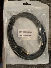 S Video 6FT Cable 4 Pin M/M SVHS, DVD, VCR Male to Male S-Video Cord