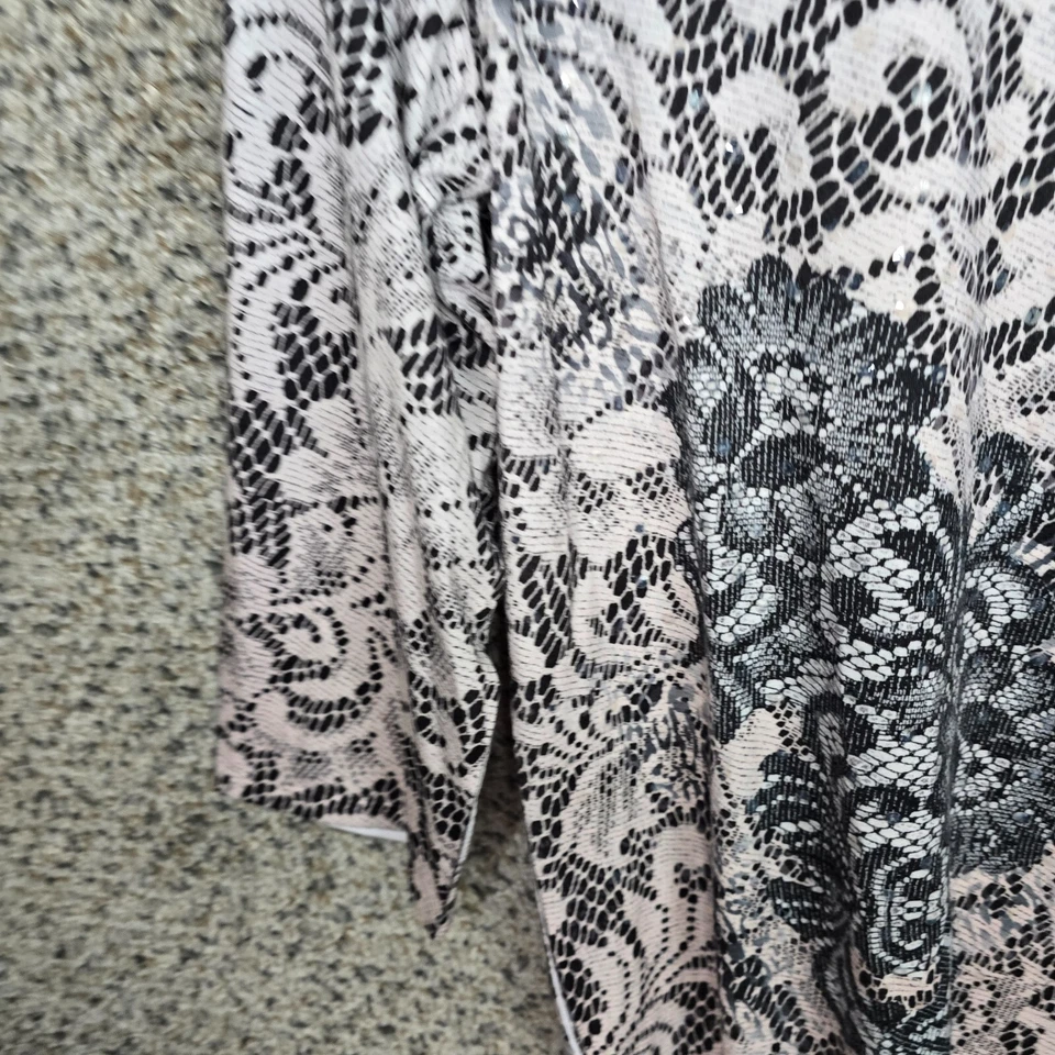 Топ женский Chicos Zenergy 2 США большой черный с принтом блестками V-образный вырез футболка повседневный - Изображение 3 из 4