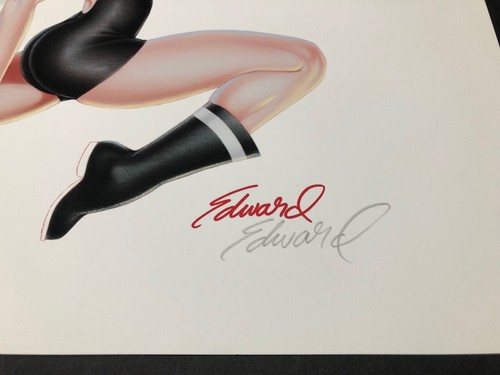 Edward Reed Lithograph Print "Ember" Firefighter Pinup Girl with COA 13 x 19 - Picture 4 of 8