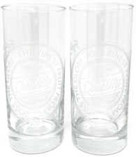 2 x Frobishers Fruit Juice Glass Hiball Frosted Design New