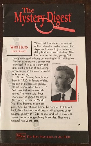 The Mystery Digest (8 Pages) Smokescreen Book Paperback Lot Of 2 Dick Francis - 第 1/8 張圖片