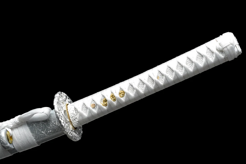 Elegant Silver Dragon Full Tang Japanese Sword Sharp Katana T10 Clay Tempered - Image 4 of 4