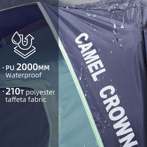 CAMEL CROWN Camping Tents 2/4/6 Person Waterproof Quick Easy Setup - Picture 4 of 6
