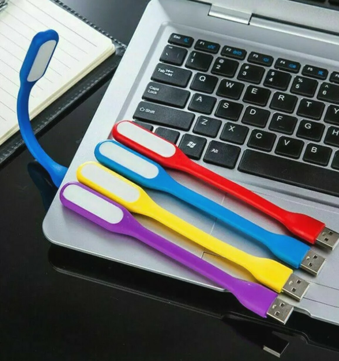 2X NEW Bright LED USB Mini Light Flexible Computer Lamp Laptop PC Desk Reading