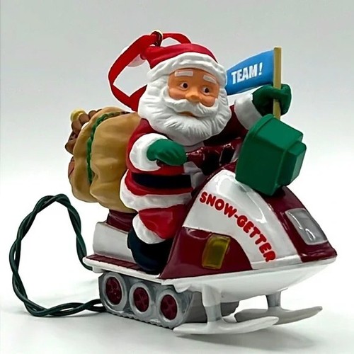 Hallmark Keepsake Ornament SANTA'S SNOW GETTER Magic Flickering Light 1993 - Picture 3 of 10