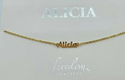 Marina De Buchi Follow Your Heart Bracelet Alicia Name Bracelet By