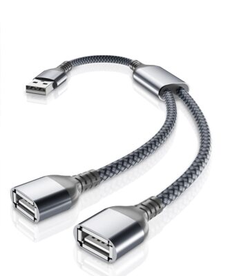 Basesailor USB Splitter Y Kabel 0.3M A 1 Stecker zu 2 Buchse Port Verlängerungs