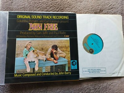 ORIGINAL SOUND TRACK BORN FREE SAM JAFFE PAUL RADIN MGM 2315 031 LP